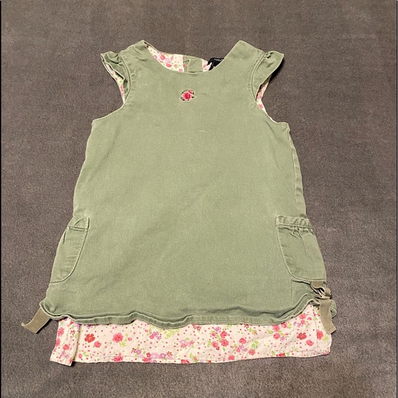 💥3/$25💥 2T Nautical Green and Floral Dress. Toddler Baby Girl - Picture 1 of 7